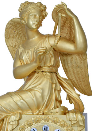 Pendule "Iris s'attachant les ailes" bronze doré au mercure – Image 8