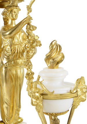 Grande pendule aux vestales d'époque Napoléon III – Image 5