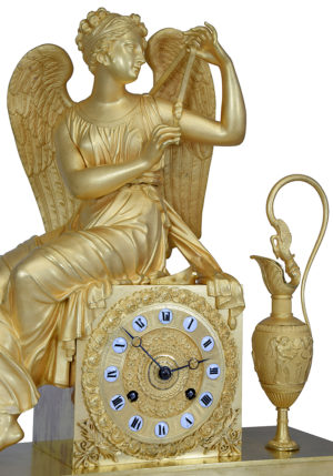 Pendule "Iris s'attachant les ailes" bronze doré au mercure – Image 7