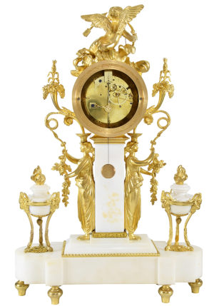 Grande pendule aux vestales d'époque Napoléon III – Image 7