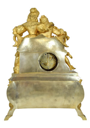 Grande pendule bronze doré au mercure "Louis XIV - Marie-Thérèse d'Autriche" - Image 9