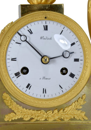 Pendule d'époque Empire bronze doré au mercure – Bild 4