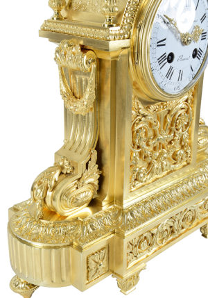 Pendule "BARBEDIENNE" Bronze doré Napoléon III – Bild 5