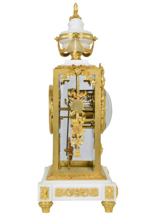 Pendule cage vitrée en bronze doré Napoléon III – Image 7