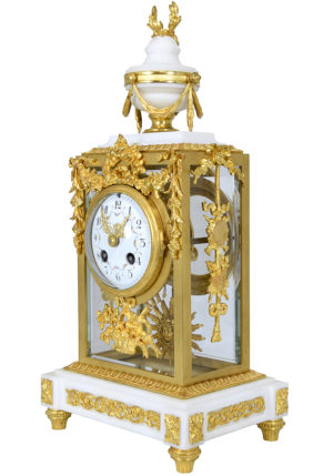 Pendule cage vitrée en bronze doré Napoléon III – Image 5