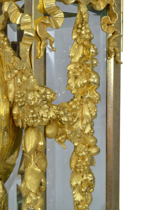 Pendule cage en bronze et verre signé "Bouquet Paris" Louis XVI – Image 6