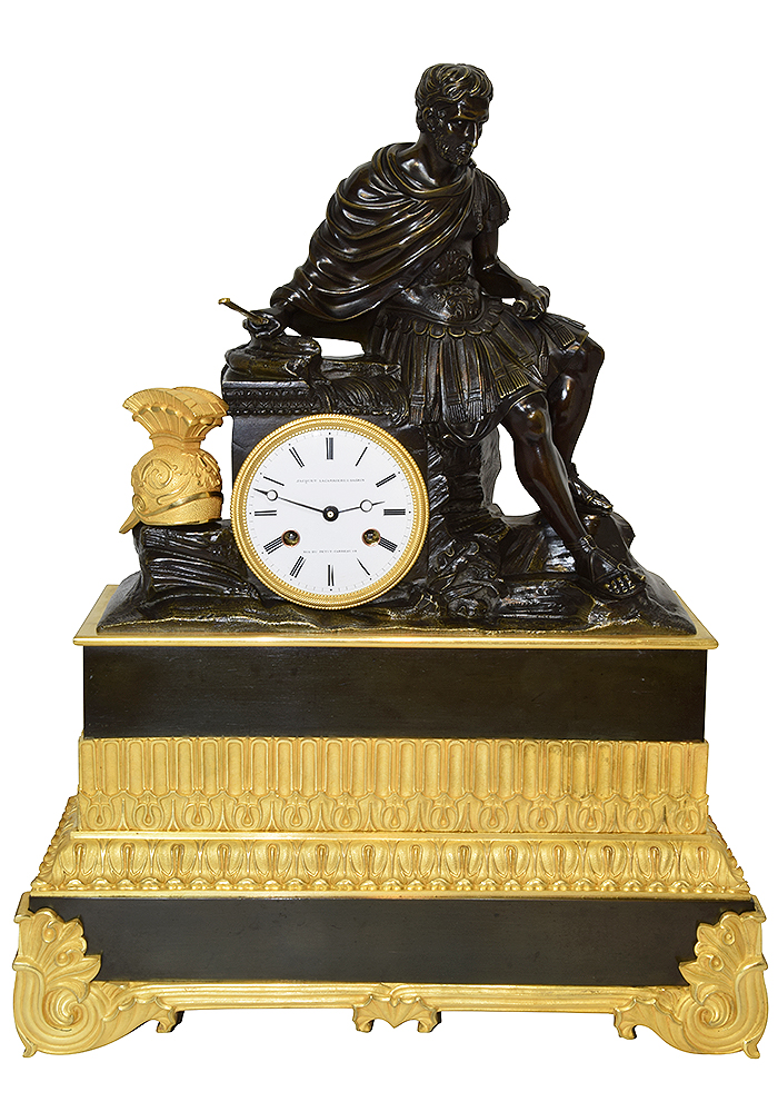 Pendule d'époque Restauration 1830 "Empereur Romain César"