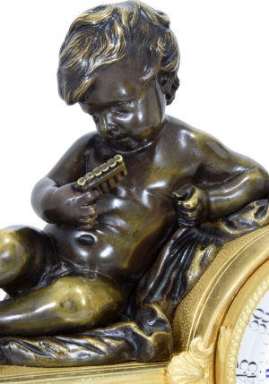 Pendule aux chérrubins Napoléon III "Charpentier Bronziers" – Image 4