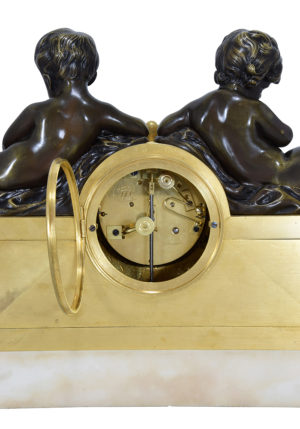 Pendule aux chérrubins Napoléon III "Charpentier Bronziers" – Image 7