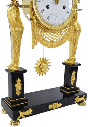 Pendule cariatide "Retour d'Egypte" Empire GASTON JOLLY – Image 5