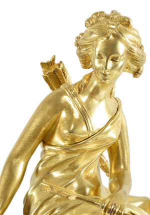 Pendule style Louis XVI d'époque Napoléon III "DIANE CHASSERESSE" - Image 6