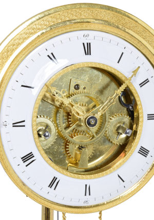 Rare pendule squelette "Puits à eau" période fin XVIIIème Directoire – Image 6