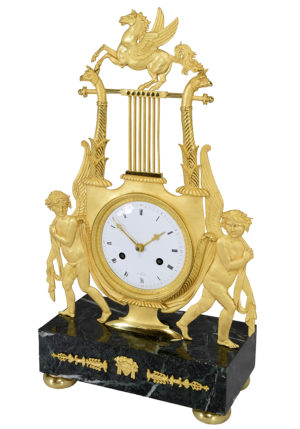 Pendule en forme de lyre d'époque Empire – Bild 4