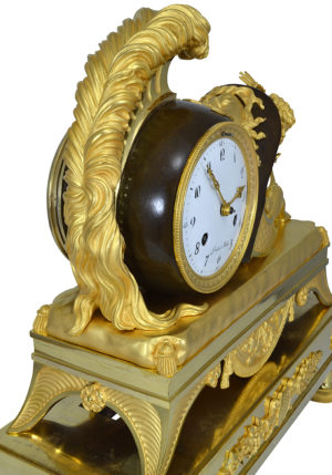 Pendule au casque signé "Gaulin à Paris" Empire – Image 5