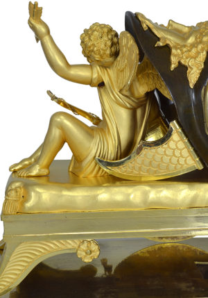 Pendule au casque signé "Gaulin à Paris" Empire – Image 4