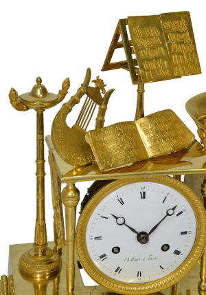 Pendule d'époque Empire "La Musique" signé "Caillouet" 1810 – Bild 8