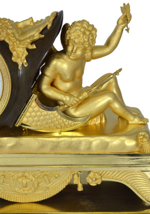 Pendule au casque signé "Gaulin à Paris" Empire – Image 12