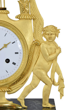 Pendule en forme de lyre d'époque Empire – Bild 6