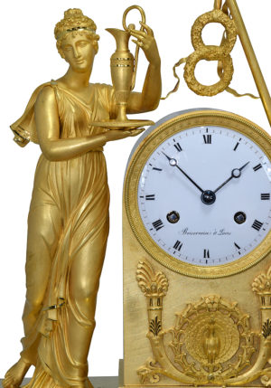 Pendule d'époque Empire "Boicervoise à Paris" – Image 6