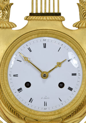 Pendule en forme de lyre d'époque Empire – Bild 5