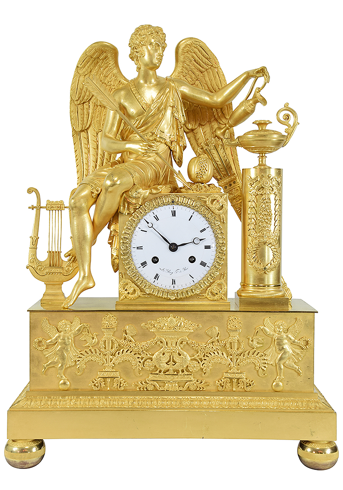 Grande Pendule Eros "Le Roy horloger du Roi" EMPIRE