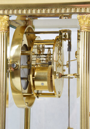 Pendule cage vitrée en bronze doré estampillé "L'Epée France" - Image 3