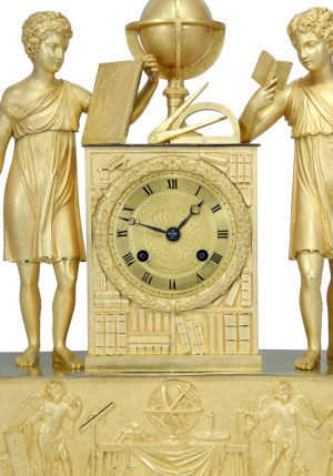 Pendule en bronze doré au mercure "Les Arts et Les Sciences" 1820 – Image 8
