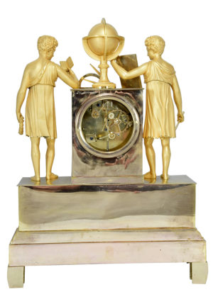 Pendule en bronze doré au mercure "Les Arts et Les Sciences" 1820 – Image 10