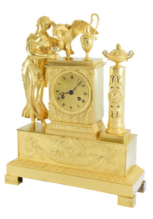 Pendule d'époque Empire "Hébé et l'Aigle de Jupiter" – Image 3