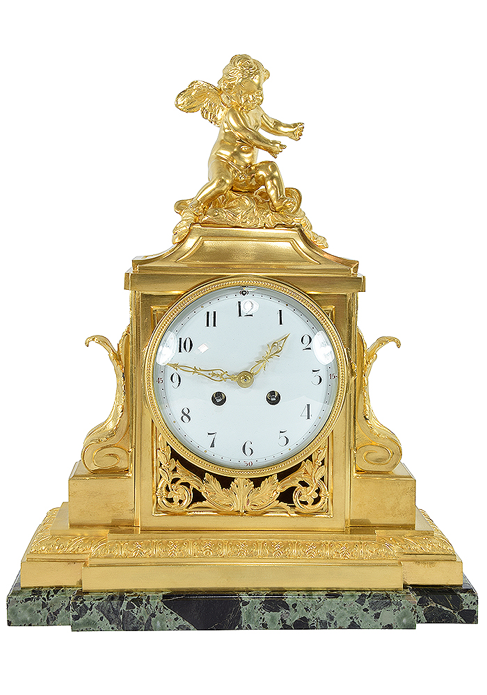 Pendule en bronze doré d'époque Napoléon III