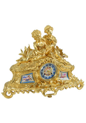 Pendule "oiseaux" en bronze et porcelaine Napoléon III – Image 3