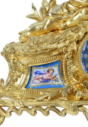 Pendule "oiseaux" en bronze et porcelaine Napoléon III – Image 7