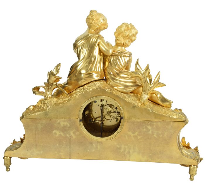 Pendule "oiseaux" en bronze et porcelaine Napoléon III – Image 10