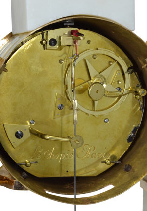 Pendule aux obélisques "Athéna" Epoque Louis XVI signé "Léchopié" – Image 11