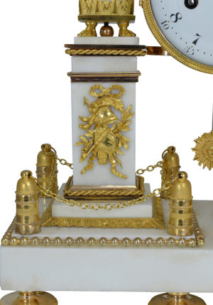 Pendule aux obélisques "Athéna" Epoque Louis XVI signé "Léchopié" – Image 8