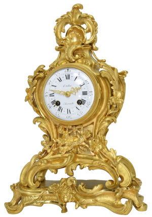 Pendule cartel en bronze doré Napoléon III "Oudin" – Image 4