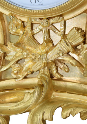 Pendule cartel en bronze doré Napoléon III "Oudin" – Image 5