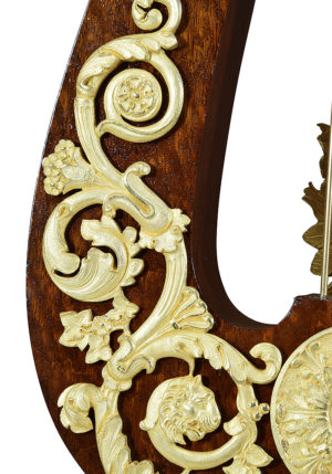 Pendule Lyre en acajou signé Ebéniste PIGNERET – Image 5