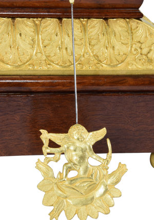 Pendule Lyre en acajou signé Ebéniste PIGNERET – Image 4