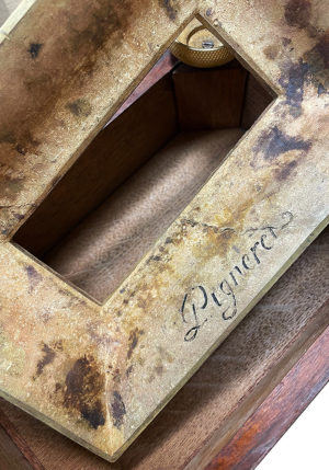 Pendule Lyre en acajou signé Ebéniste PIGNERET – Image 3