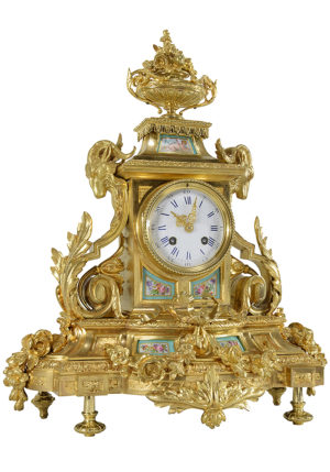 Pendule en bronze et porcelaine Napoléon III – Image 3