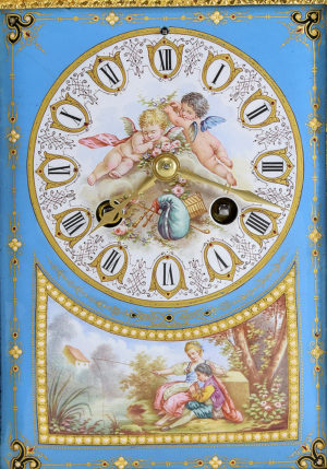 Pendule en bronze et porcelaine Napoléon III – Image 3