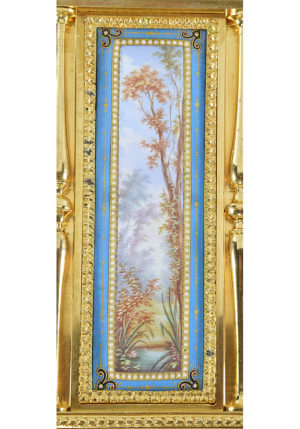 Pendule en bronze et porcelaine Napoléon III – Image 5