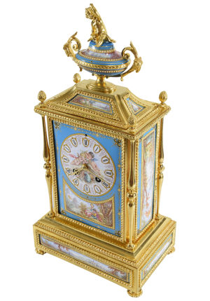 Pendule en bronze et porcelaine Napoléon III – Image 4