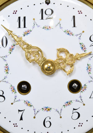 Pendule portique en marbre de carrare et bronze doré Napoléon III – Image 6