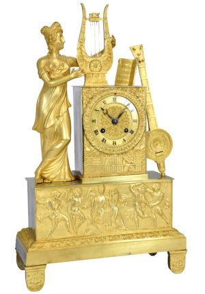 Pendule "Musique" en bronze doré au mercure – Bild 4