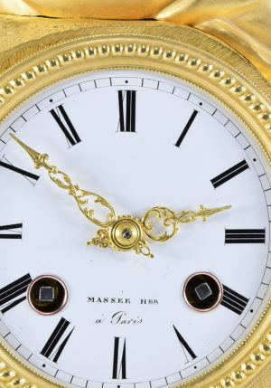 Pendule bronze doré au mercure "La Vierge à la chaise" - Image 7