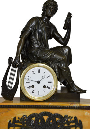 Pendule en bronze patiné représentant Virgile XIXème – Bild 6