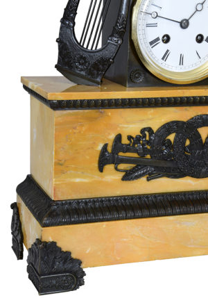 Pendule en bronze patiné représentant Virgile XIXème – Bild 5