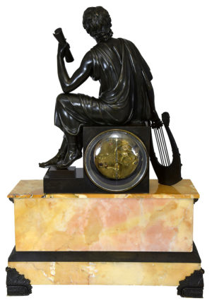 Pendule en bronze patiné représentant Virgile XIXème – Bild 7